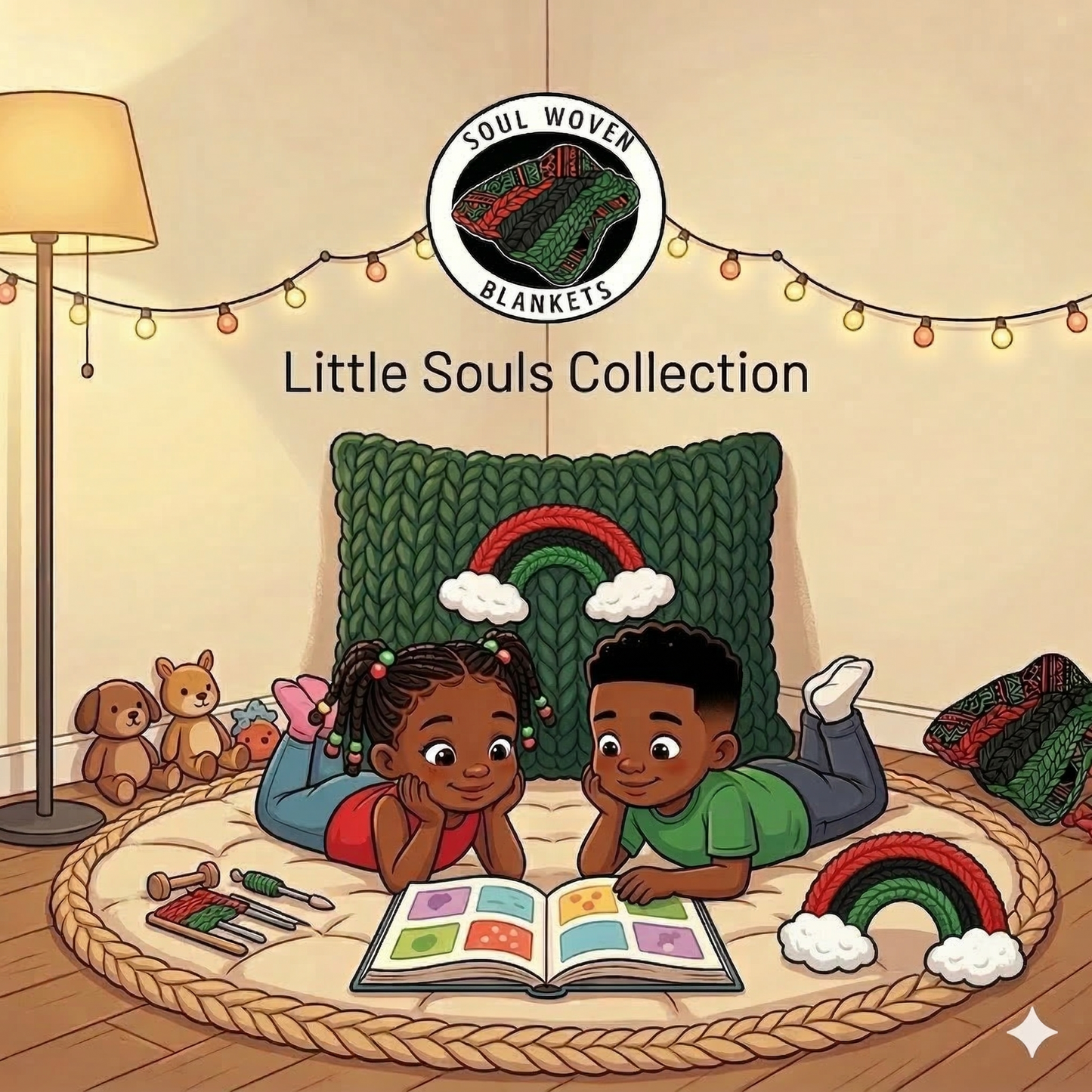 Little Souls Reading Nook Throw Pillow