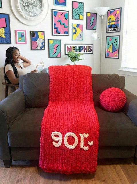 9.O.1 Hometown Chunky Throw — (Various Color Combos)